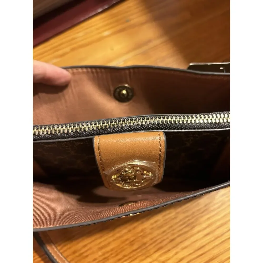 Nanette Lepore Vegan Leather Wristlet Coin Purse Brown NWT
